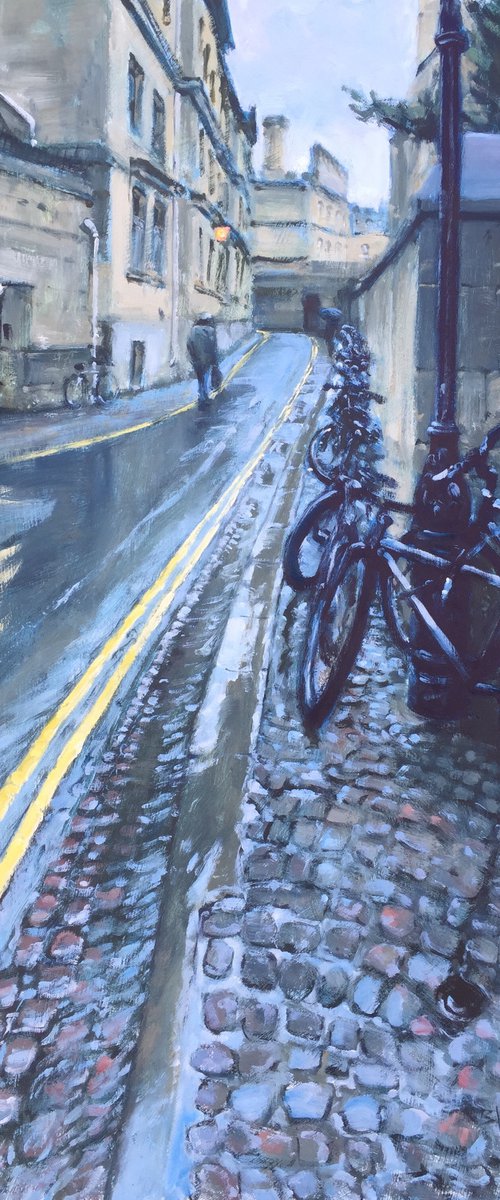 Rainy Day, Queen's Lane, Oxford by Ben Hughes