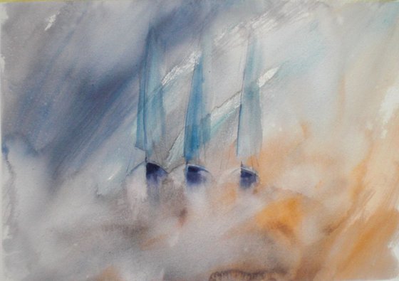 boats in the storm