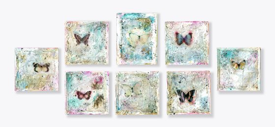 Butterfly Kisses 1 - Mixed media abstract art by Kathy Morton Stanion