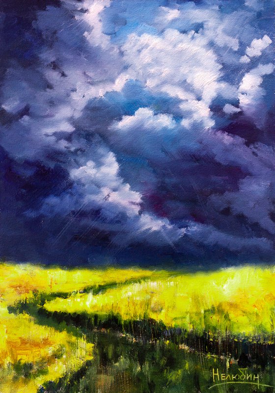 Abstract landscape ."Before the storm"