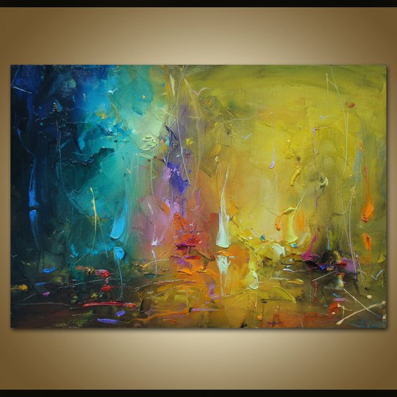 Summer time , Abstract Oil Painting on Canvas