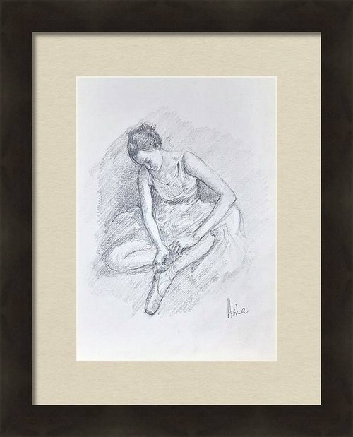 Ballerina 12 Inspired by Edgar Degas by Asha Shenoy