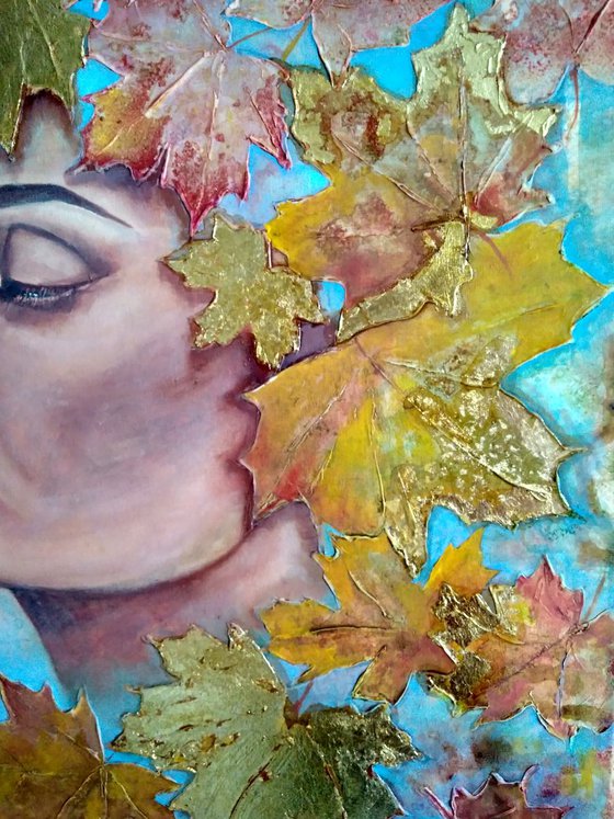 Autumn dreams, 50x60 cm, ready to hang.