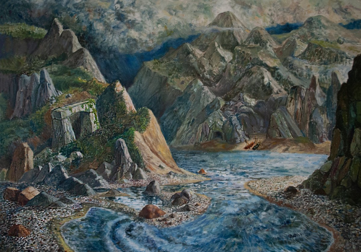 The Dolmenn And The Grotto By Nikola Ivanovic, 39 X 28, Artwork For Sale On Artfinder