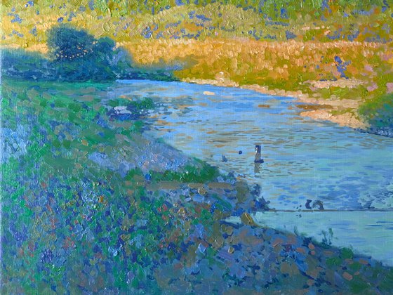 Quiet evening. The Kynok River