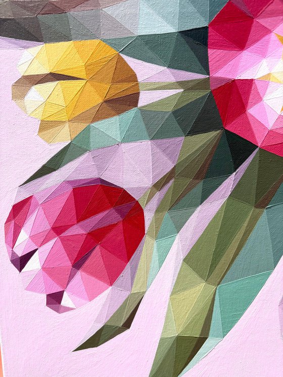 PINK AND YELLOW TULIP BOUQUET