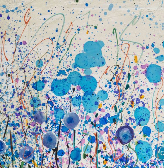 Mid Summer Meadow Flowers - Original Painting   by Olena Art