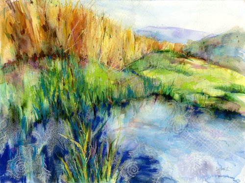 Madrona Marsh -  Large Landscape Painting  by Kathy Morton Stanion by Kathy Morton Stanion