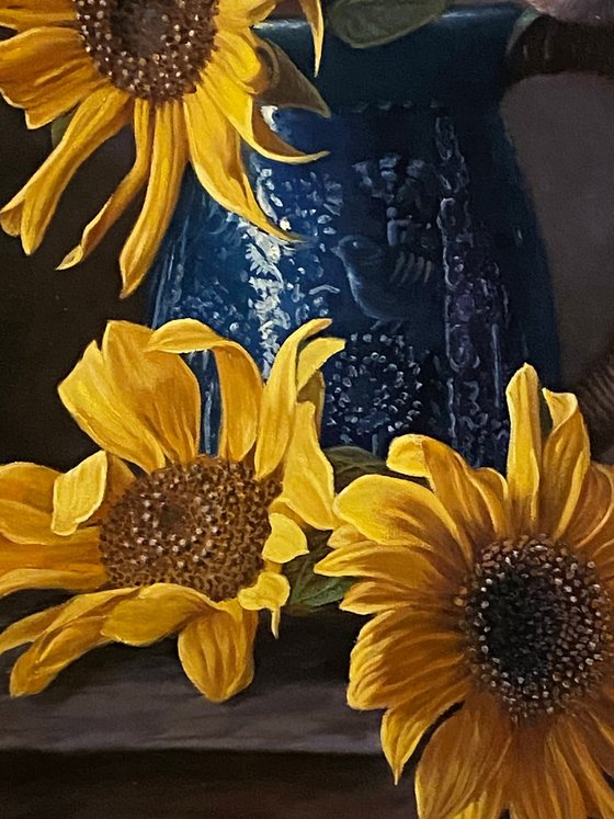 Sparrows and Sunflowers