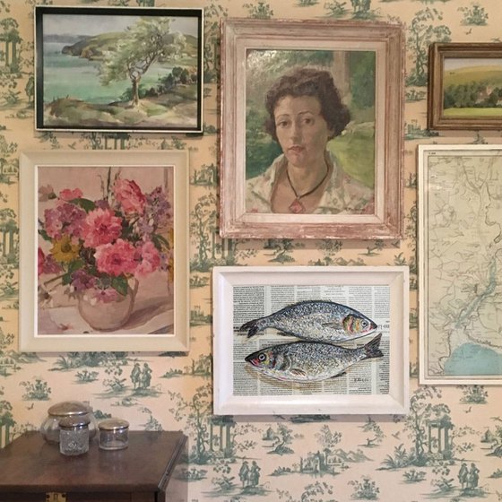 Scaled Fishes on Newspaper