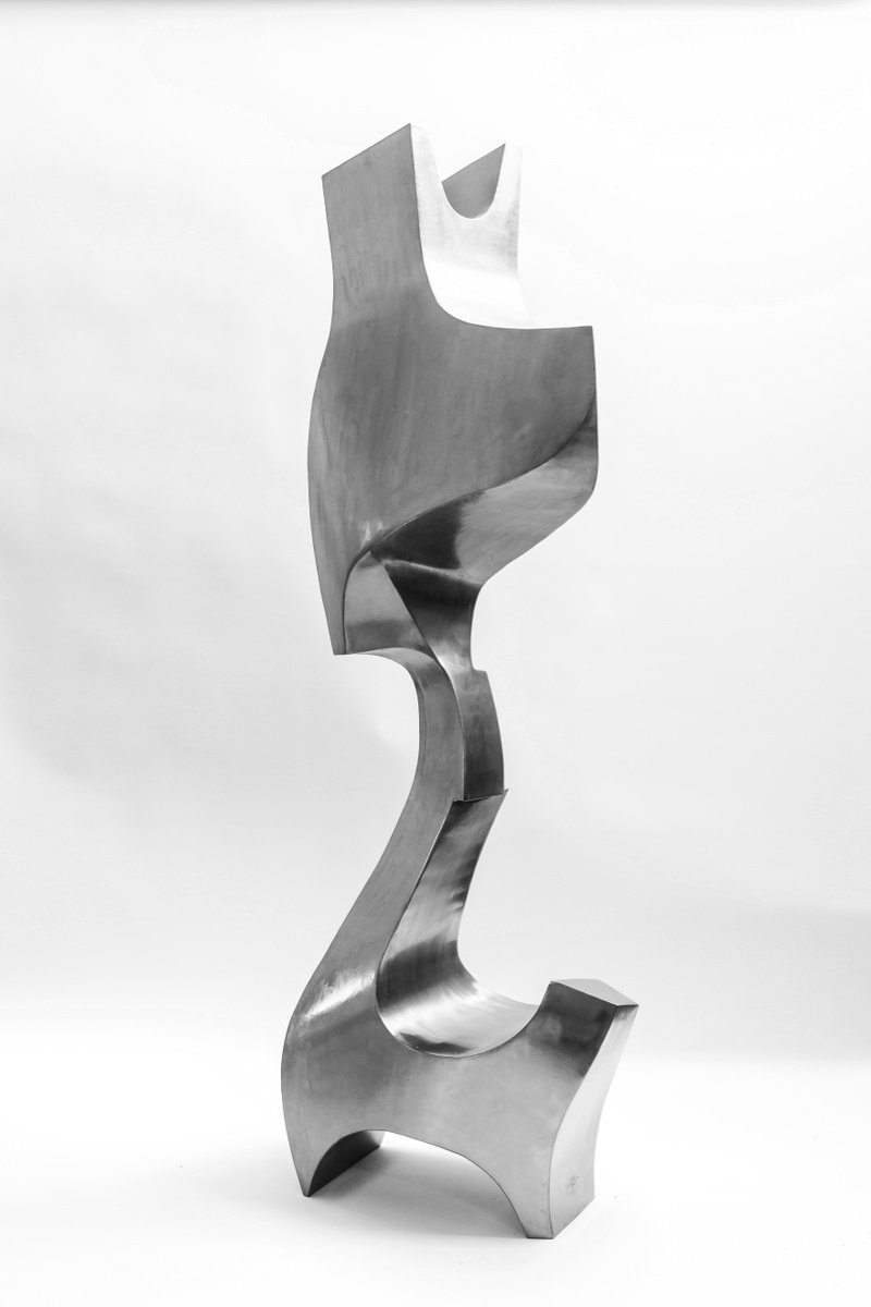 Organic Abstract Sculpture By Roberto Canduela Luengo, 23 X 57", Obosom 13, Original Artwork