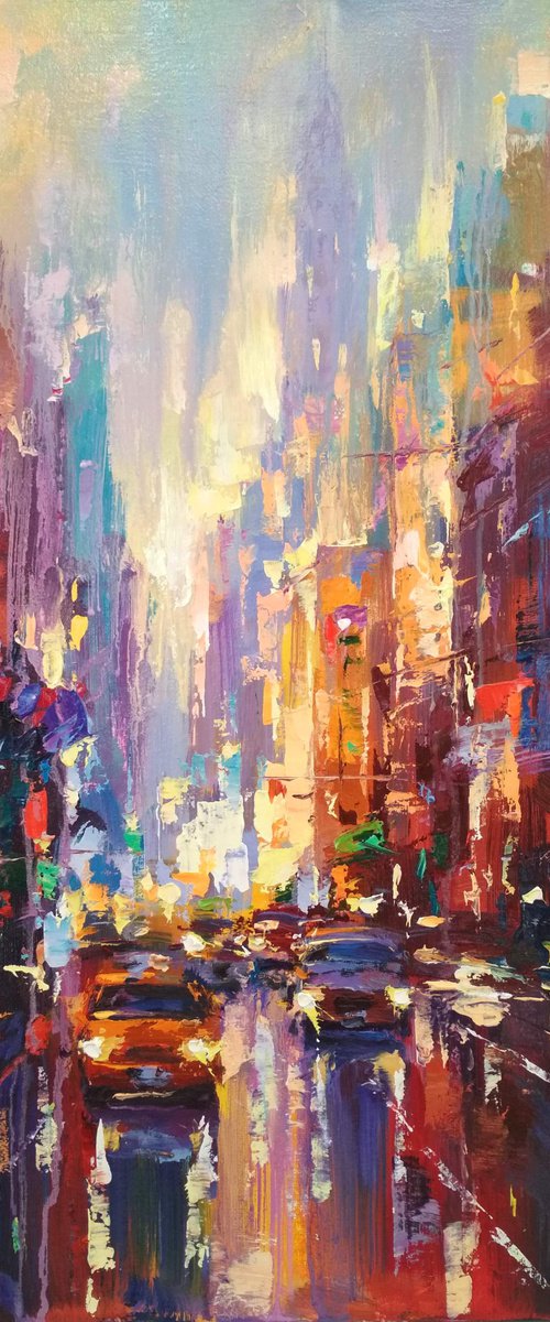 Abstract cityscape (New York) 01 by Andrej  Ostapchuk
