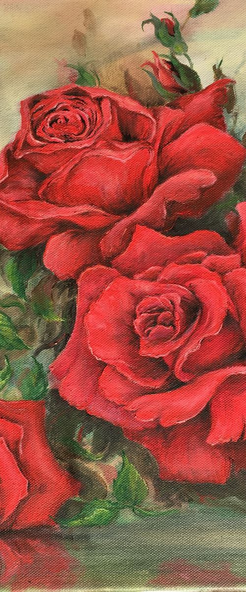 Mistery red roses by oana voda