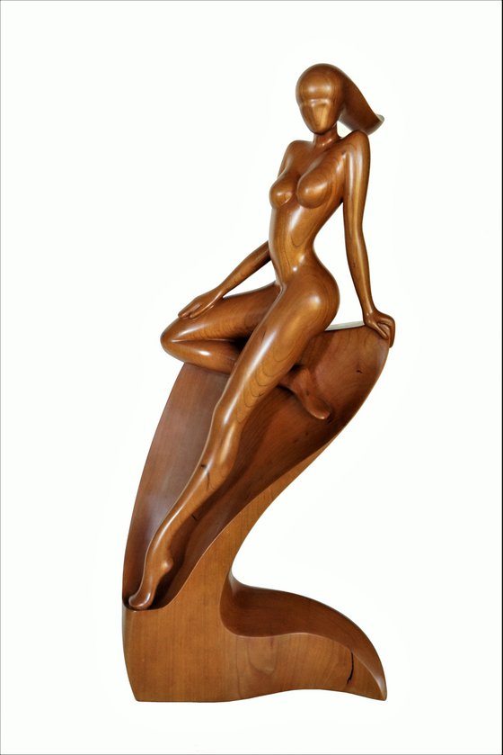 Wood sculpture NYMPH