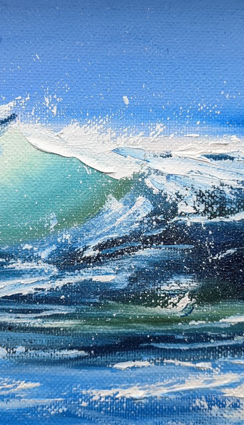 Miniature Wave Seascape #9 by Jo Earl