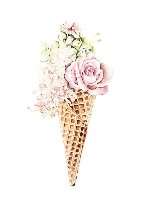 Flower ice-cream