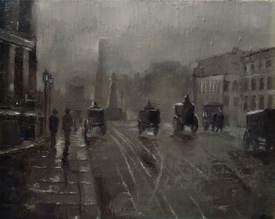 Old Paris (50x40cm, oil painting, impressionistic)