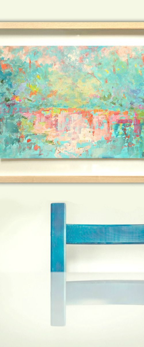 Landscape Abstract - That Day by the River by Lisa Mann