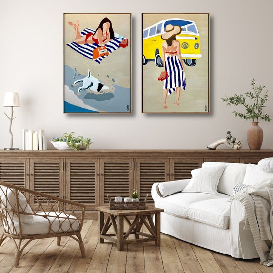 Snapshots of Summer Beach 64cm x 94.5cm