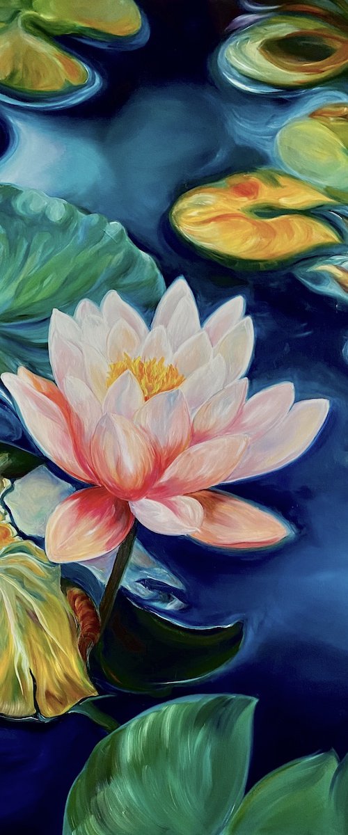 'Unity'- Waterlily painting by Anita Nowinska