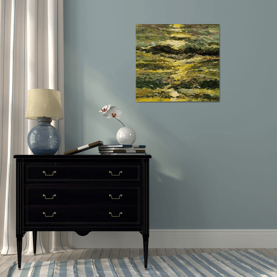 First Ray of Sun - Seascape - Oil Painting - Medium Size - Gift