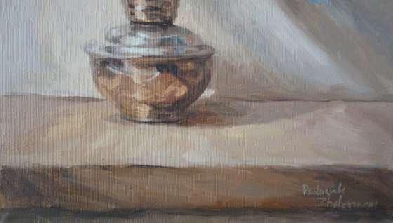 Blue flowers in a vase