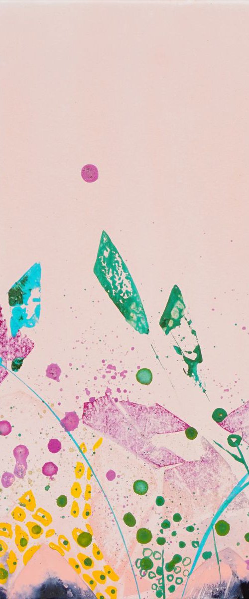 Pink Garden 40x30cm/16x12in by jelena b