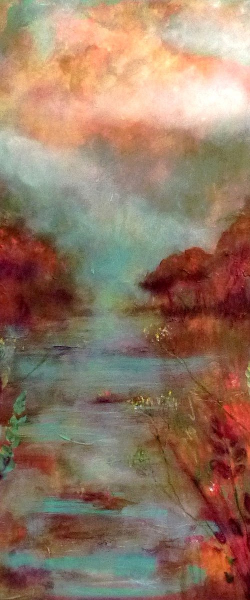 La contemplation 100x100cm by Loetitia Pillault