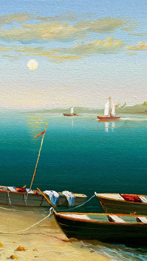Fishing boats by Olena Romanenko