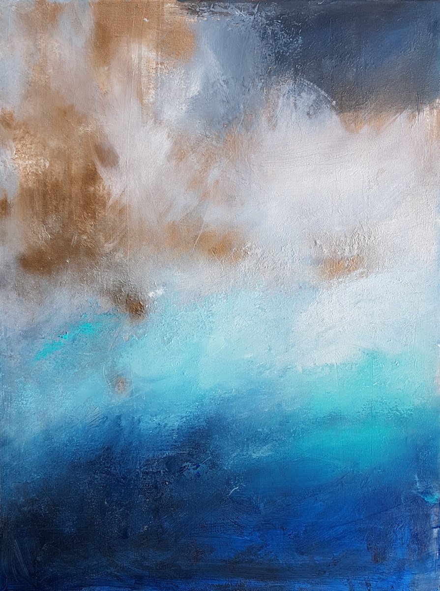 Impressionistic Landscape Painting By Els Driesen, 24 X 31, New World, Original Artwork