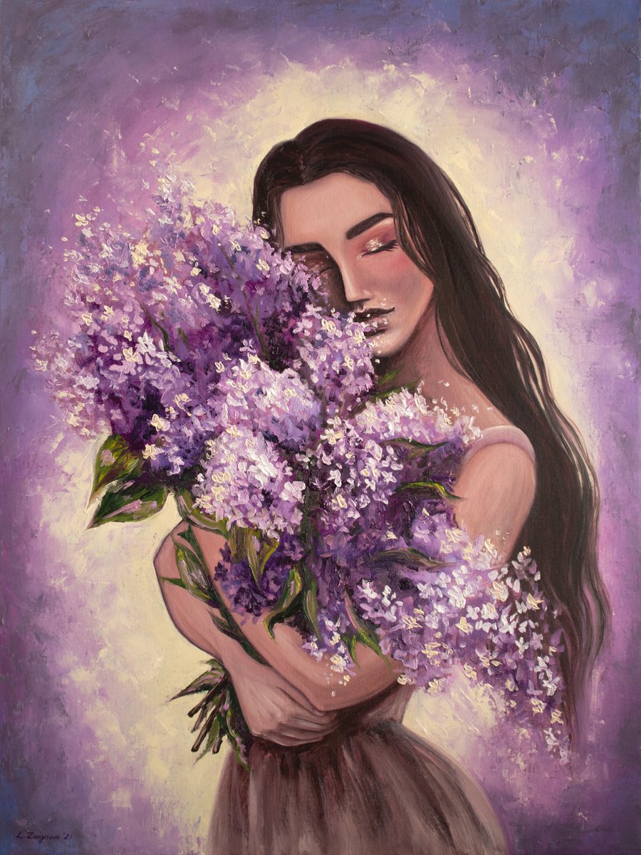 Lilac tenderness | 60*80 cm by Lada Ziangirova