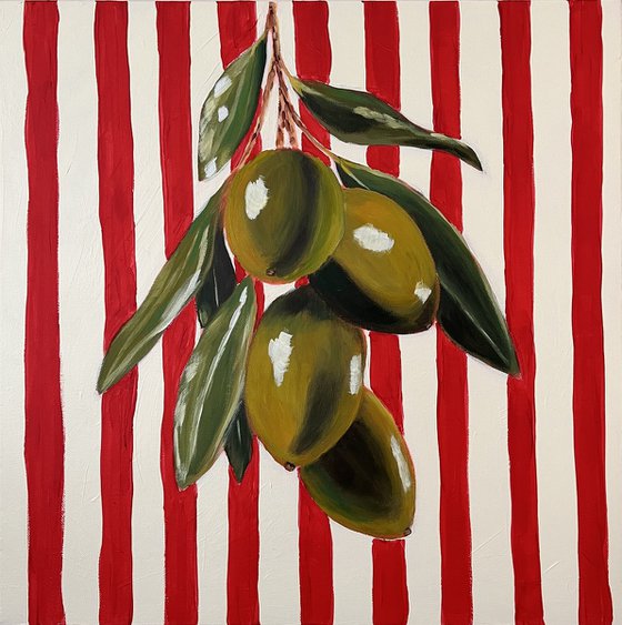 Vintage Striped Olives
