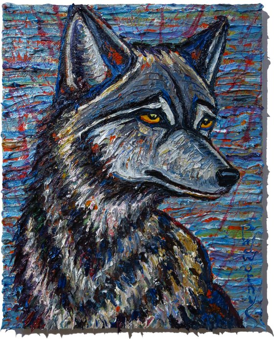 Original Oil Painting Dog