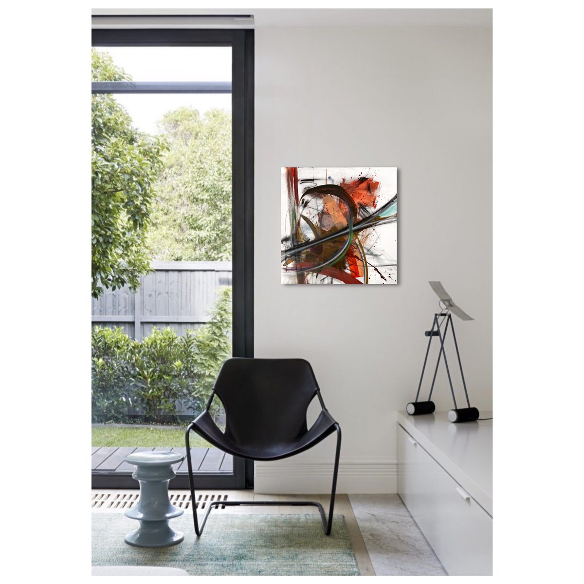 Expressive Abstract Painting By Maria Esmar, 20 X 20", Untitled, Original Artwork