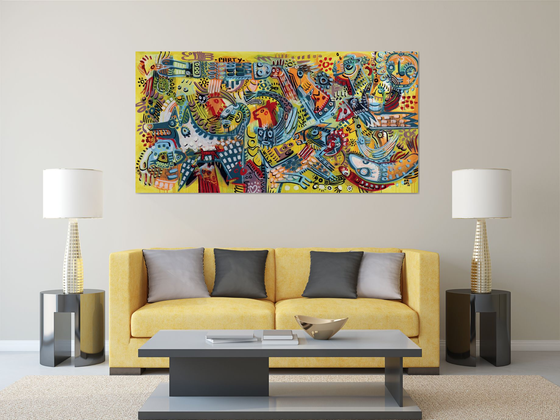 JUNGLE PARTY/LOVE WILD NATURE 105x210cm