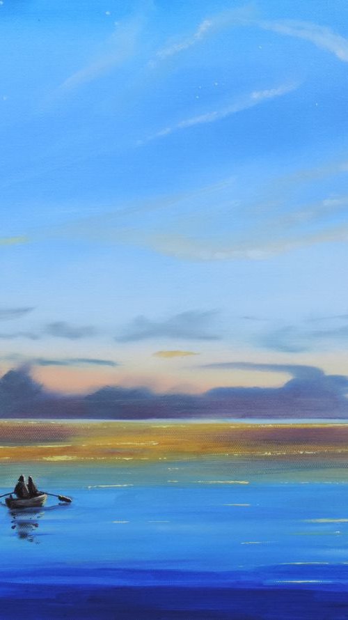Boat on the sea by Gordon Bruce