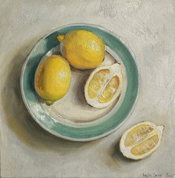 Lemons on plate