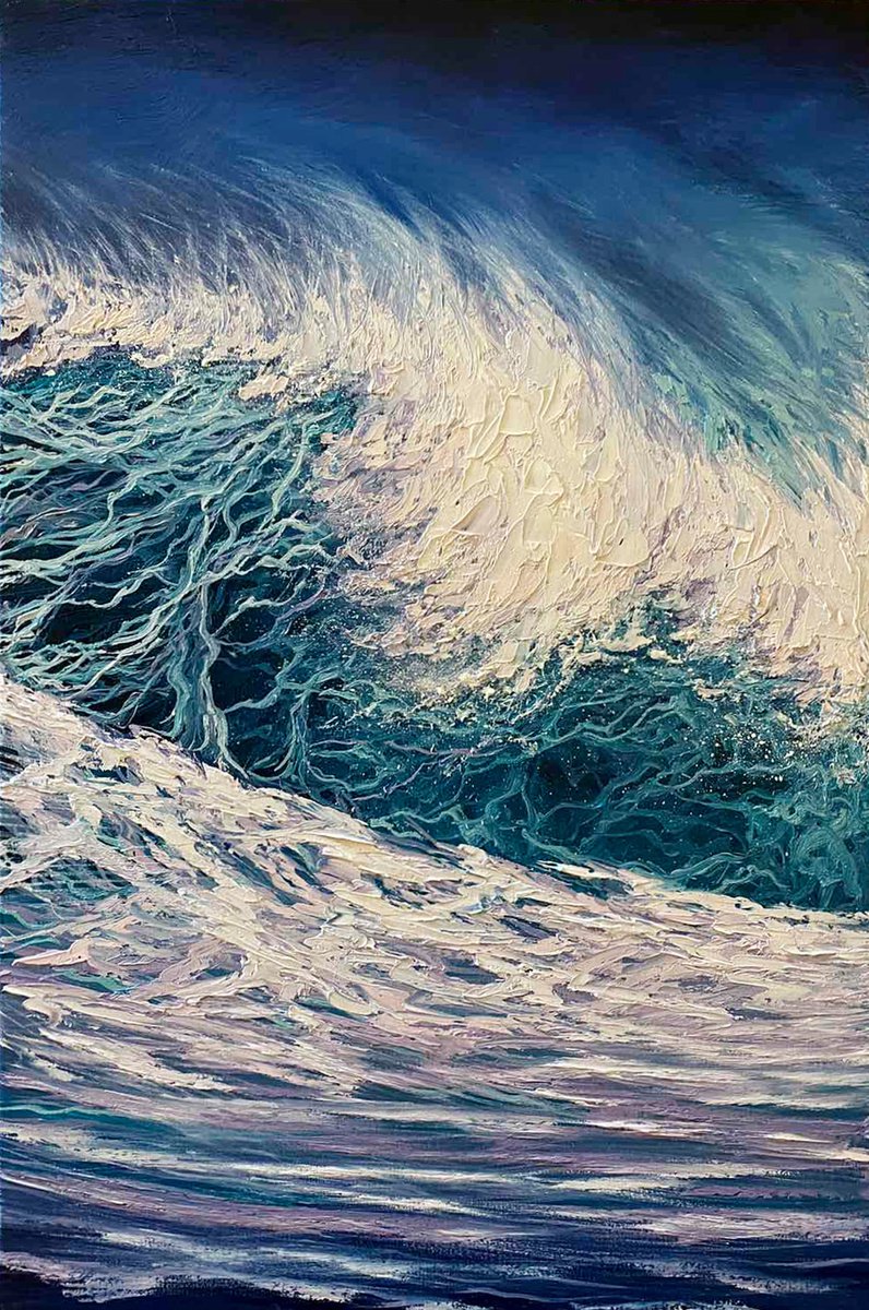Stormy Ocean By Elena Adele Dmitrenko, 16 X 24, Artwork For Sale On Artfinder