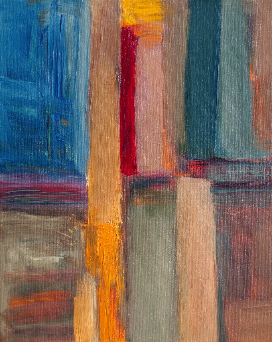 Abstract Landscape Oil Painting By Thomas Hjelm, 17 X 21", How Soon Is Now, Original Artwork