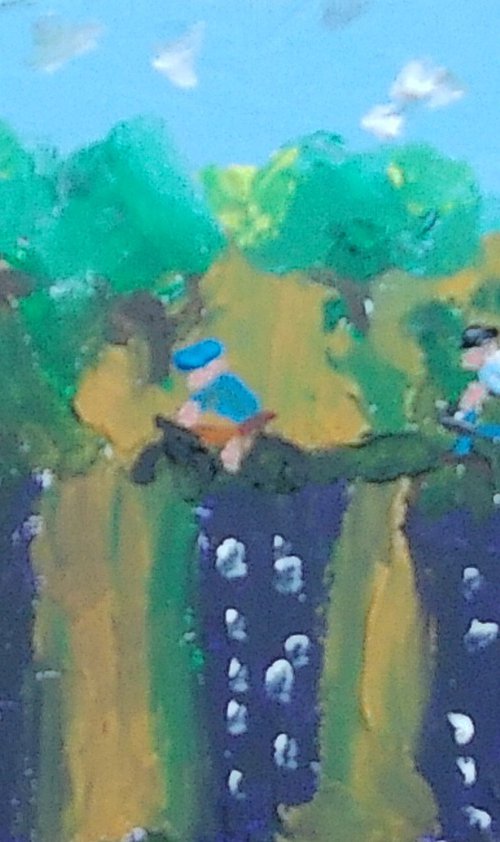 Cycling by lavender fields by Ted Wates