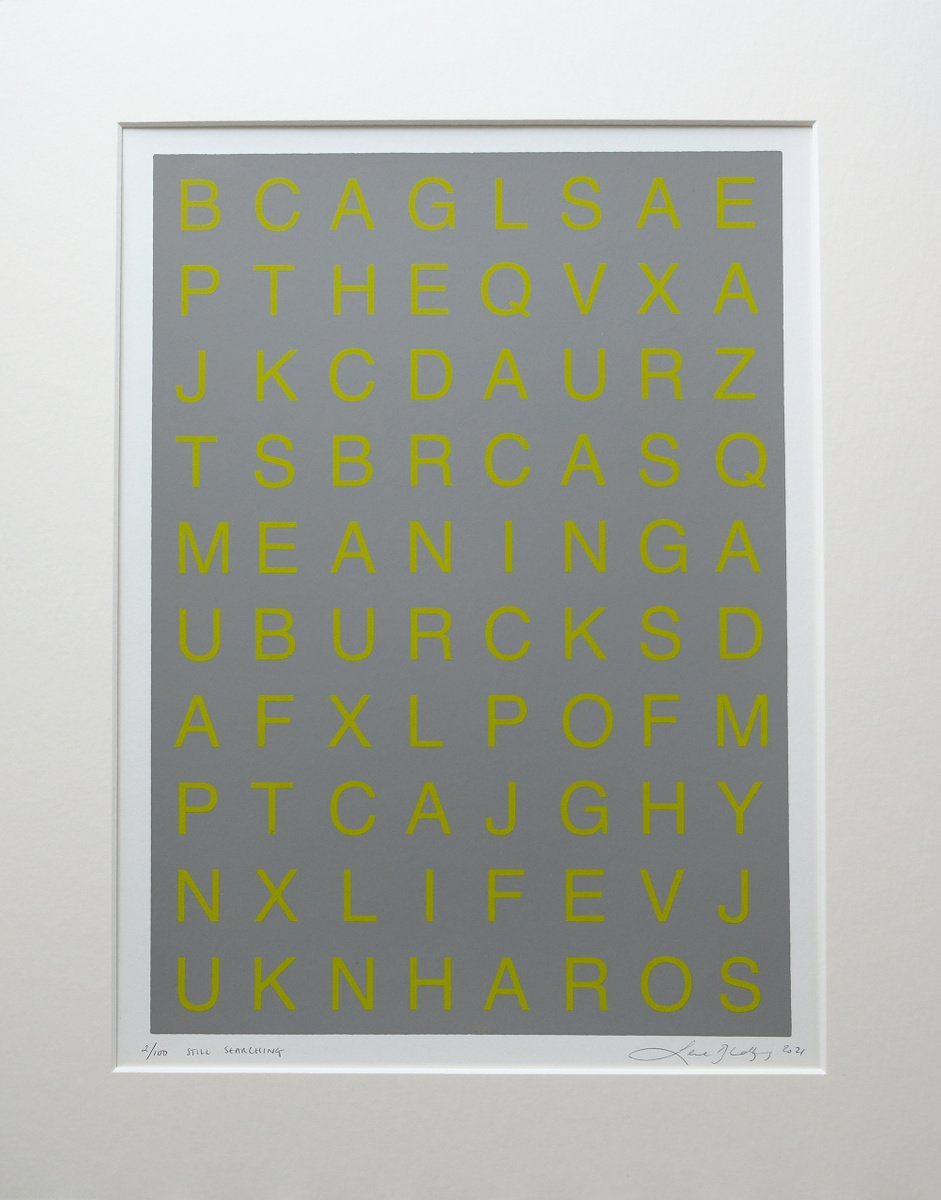 Portrait Screenprint By Lene Bladbjerg, 16 X 20", Still Searching, Original Artwork