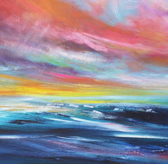 "You Are The Reason" - Cornish Seascape, Art, Skyscape