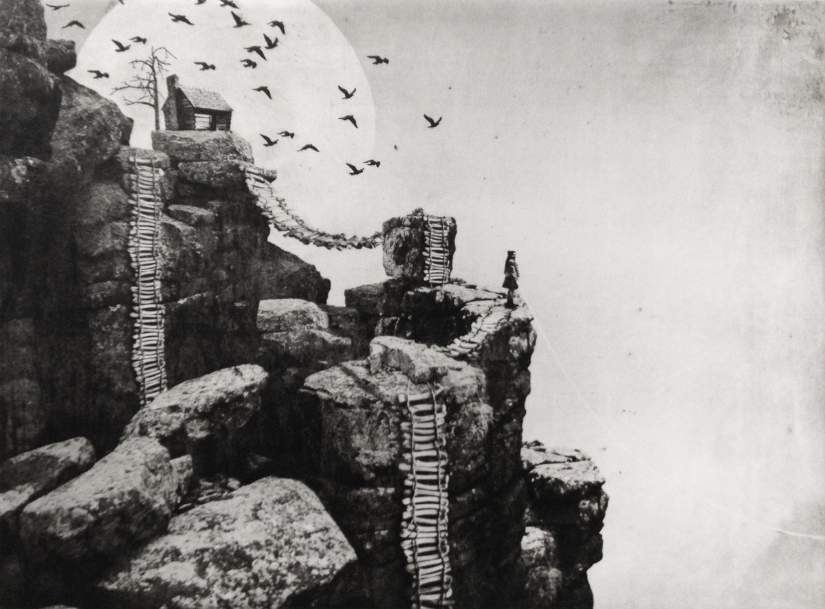 Surrealistic Landscape Etchings & Engravings By Jaco Putker, 20 X 16, Estate No.1, Original Artwork