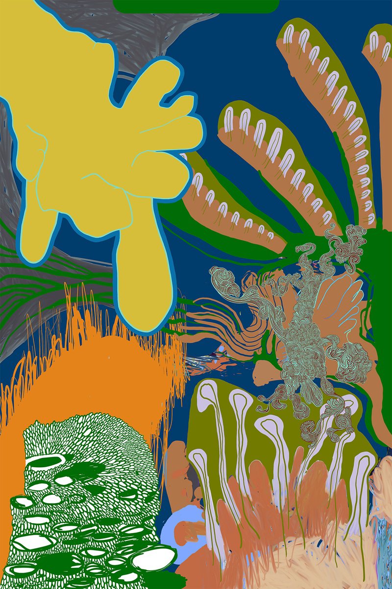 Organic Landscape Giclee Print By Alasdair Willis, 16 X 23, Tollwood, Original Artwork