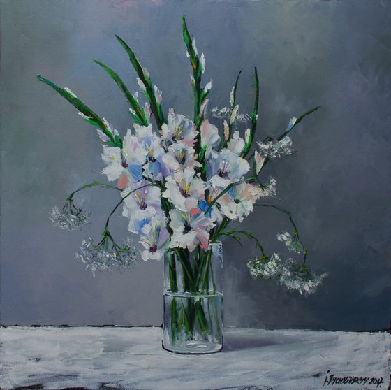 White Gladiolus bouquet