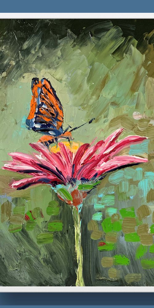 Butterfly and a flower. by Vita Schagen