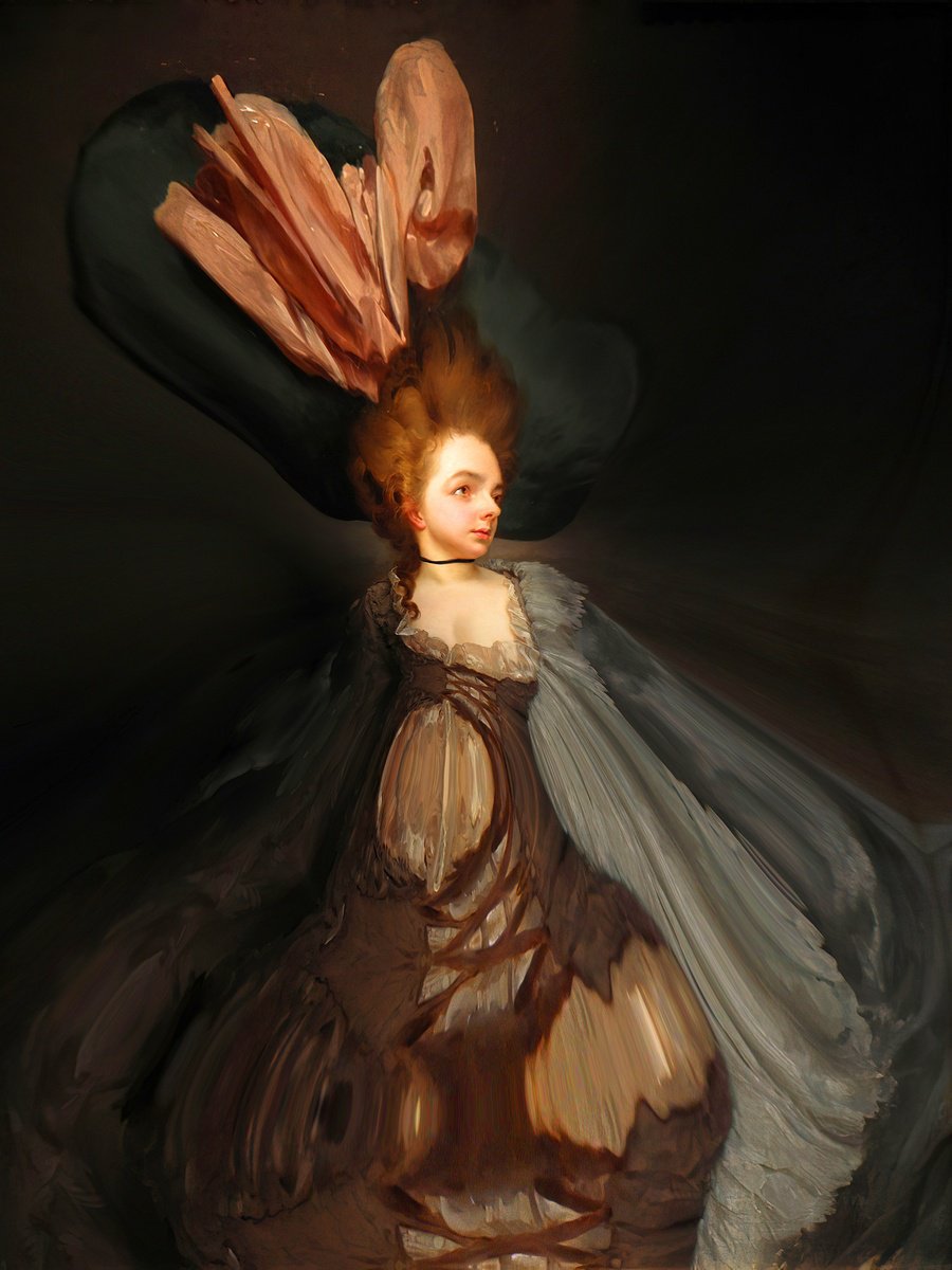 Abstract Portrait Print By Javier Diaz, 60 X 79, Pasarela 8, Original Artwork