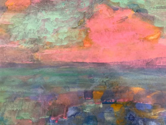 Pink cloud over Iona