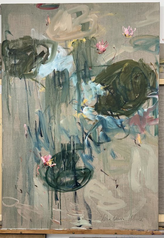 Lily pond. An early morning