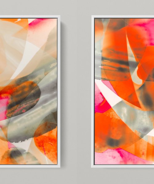 META COLOR II - PHOTO ART 150 X 75 CM FRAMED DIPTYCH by Sven Pfrommer